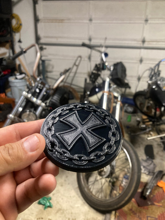 1986-2003 Sportster Timing Cover - Cross Chain Design BLACK