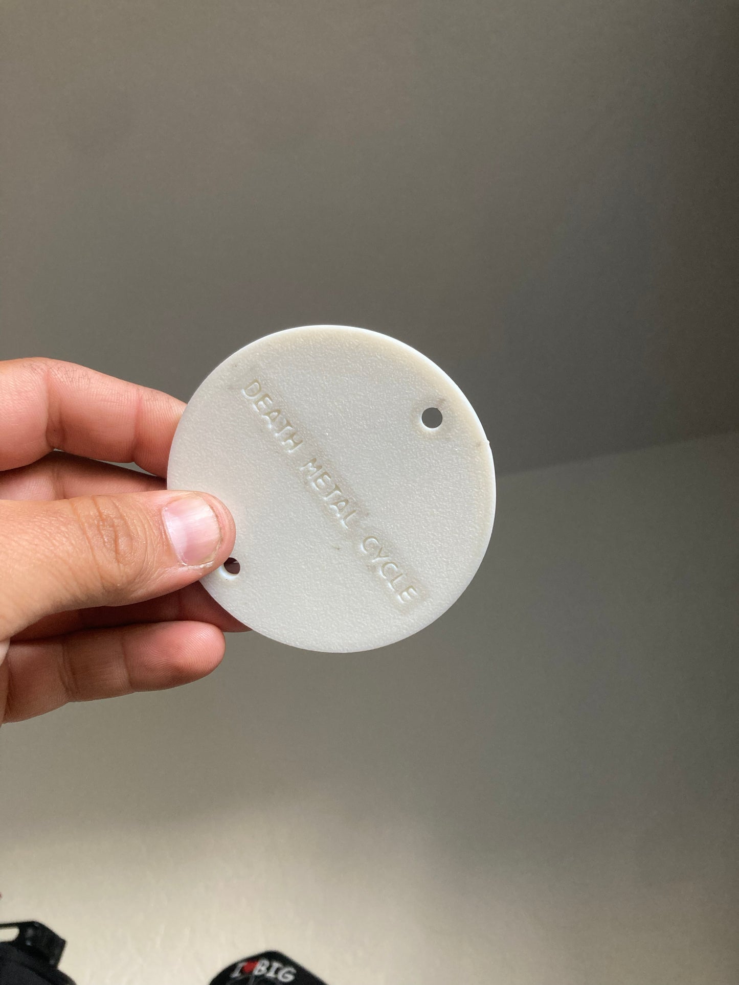 Custom 3D printed Sportster timing cover with cross and chain design for Harley-Davidson.